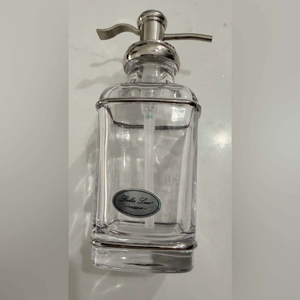 Dr. Gnadendorff Apothecary Clear Glass Soap Dispenser with Silver Pump - Picture 2 of 5